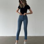 Skinny Jean Med Blauw