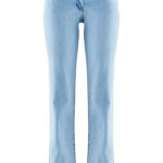 Mid waist stretch jeans, straight
