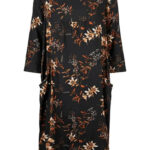 Geweven jurk van viscose in O-lijn met zakken