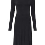 Gebreide jurk met plissé