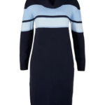 Comfortabele, gebreide jurk, knielang