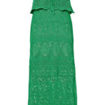 Gebreide strapless jurk