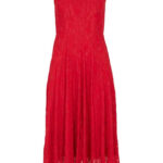 Kanten jurk met puntige onderrand