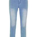 Corrigerende mid waist jeans, cropped