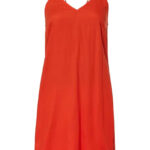 Korte jurk met elastische bandjes