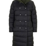 Lange gewatteerde jas, reversibel