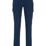 Stretch jeans met cargozakken