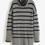 Gebreide jurk met strepen