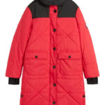 Lange outdoor jas met knoopsluiting opzij, waterafstotend