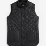 Lichte, lange bodywarmer met opgestikte zakken