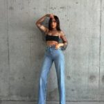 Straight Fit Med Blauw