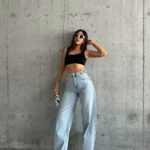 Belt Detailed Skater Jeans
